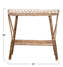 Load image into Gallery viewer, Woven Rattan Accent Table