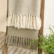 Load image into Gallery viewer, Chevron Cotton Throw Blanket