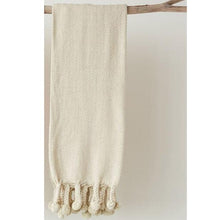 Load image into Gallery viewer, Cotton Throw w/ Pom Pom
