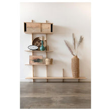 Load image into Gallery viewer, Hand-Woven Water Hyacinth and Rattan Floor Vase