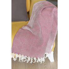 Load image into Gallery viewer, 100% Turkish Cotton Handwoven Throw Blanket