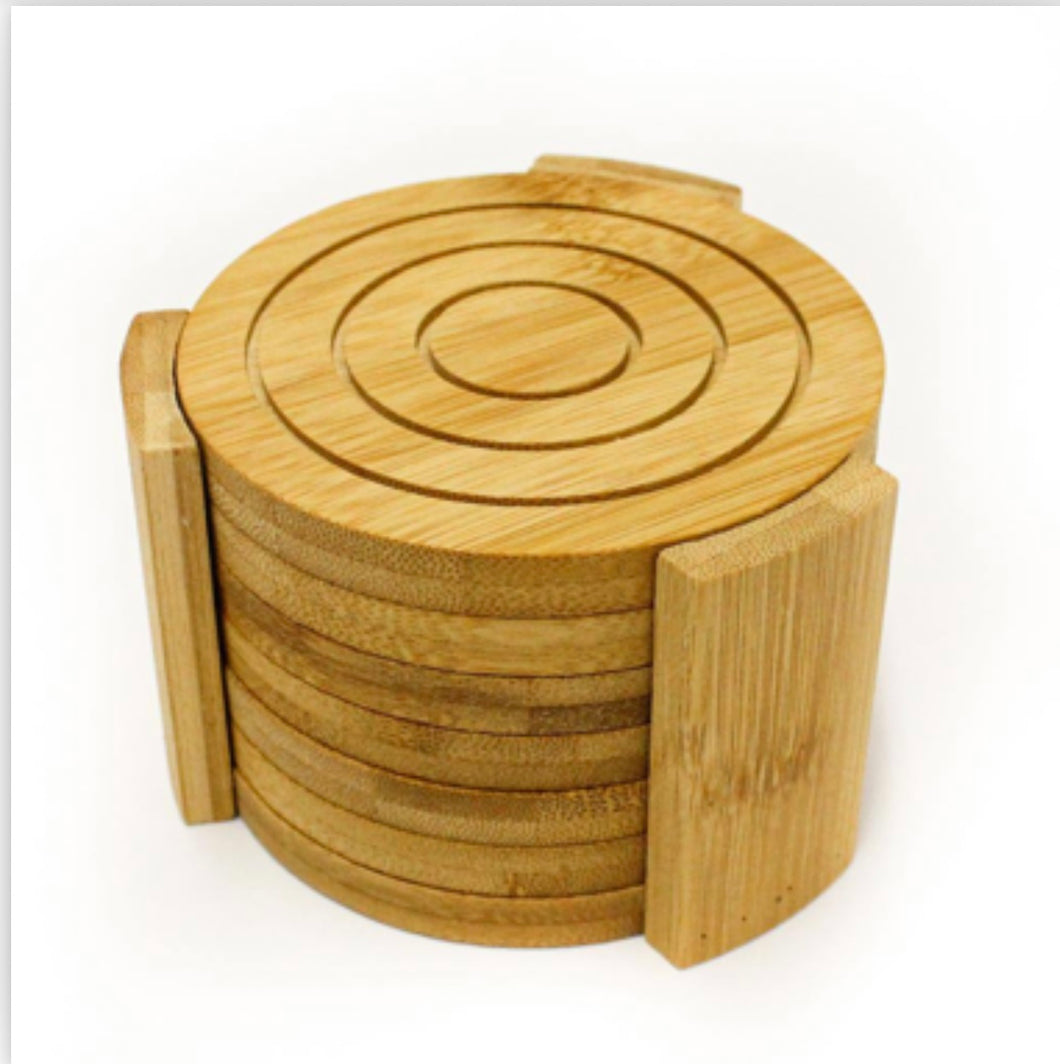 Bamboo Coaster Set