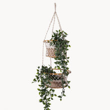 Load image into Gallery viewer, Jhuri Double Hanging Basket
