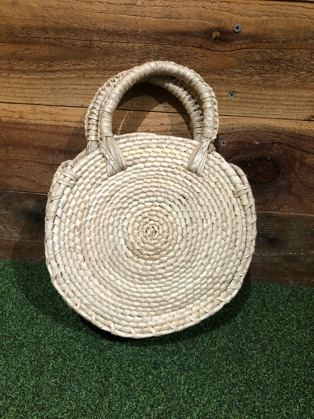 Hand Woven Mexican Straw Bag w/ Handles