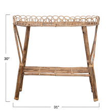 Load image into Gallery viewer, Woven Rattan Accent Table
