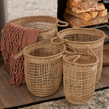 Load image into Gallery viewer, Round Seagrass Basket With Handles
