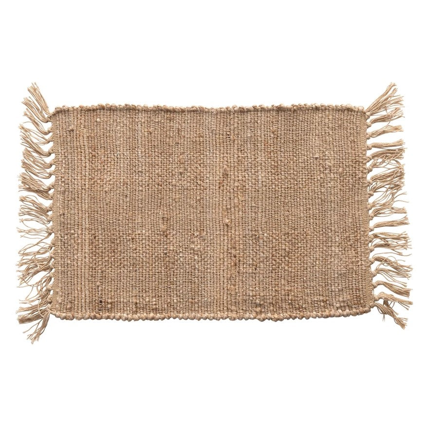 Cotton/Jute Placemat With Tassles