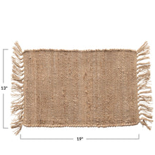 Load image into Gallery viewer, Cotton/Jute Placemat With Tassles
