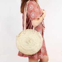 Load image into Gallery viewer, Tulum Round Straw Bag
