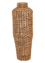 Load image into Gallery viewer, Hand-Woven Water Hyacinth and Rattan Floor Vase
